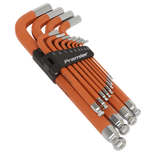 Sealey AK71870 Premier Imperial Jumbo Anti-Slip Ball-End Hex Key Set 13pc