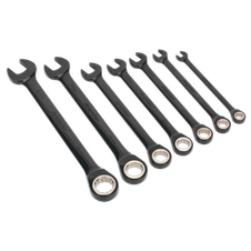 Premier Black AK7978 Combination Ratchet Spanner Set 7pc