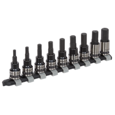 Sealey AK7986 Premier Black Hex Key Socket Bit Set 3/8"Sq Drive 9pc