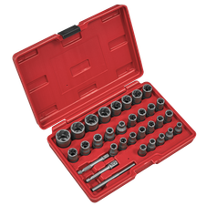 Sealey AK8132 Slim Design Bolt & Nut Extractor Set 32pc