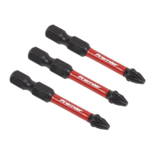 Sealey AK8233 Premier Pozi Impact Power Tool Bits #2 x 50mm 3pc