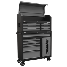 Sealey AP1080GR Superline Pro Topchest & Rollcab Combination 12 Drawer & 1 Door Cupboard - Grey