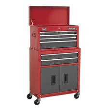 Sealey AP2200BB American Pro Topchest & Rollcab Combination 6 Drawer - Red