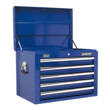 Sealey AP26059TC Superline Pro Topchest 5 Drawer - Blue