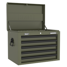Sealey AP26059TK Superline Pro Heavy-Duty Topchest 5 Drawer - Khaki