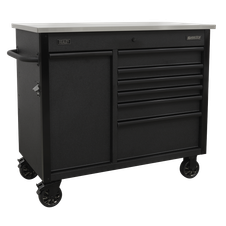 Sealey AP4206BE Superline Pro Mobile Tool Cabinet with Power Tool Charging Drawer 1120mm