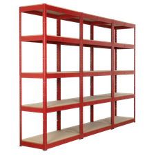 Sealey AP6350COMBO1 Racking Unit with 5 Shelves 350kg Capacity Per Level - Set of 3