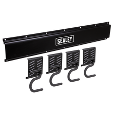 Sealey APHKIT5 Wall Mounting Storage Rail with 4 Hooks