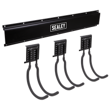 Sealey APHKIT8 Wall Mounting Storage Rail with 3 Large Hooks