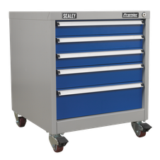 Sealey API5657B Premier Industrial Mobile Industrial Cabinet 5 Drawer