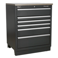 Sealey APMS03 Premier Heavy-Duty Modular Floor Cabinet 6 Drawer 775mm