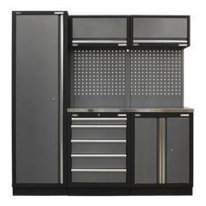 Sealey APMSSTACK02SS Superline Pro Storage System with Stainless Worktop 1.96m