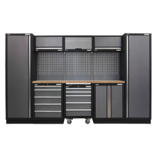 Sealey APMSSTACK03W Superline Pro Storage System with Wood Worktop 3.24m