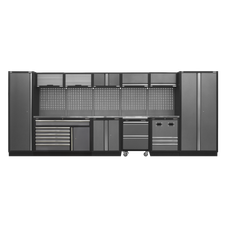Sealey APMSSTACK16SS Superline Pro Storage System with Stainless Steel Worktop 4.92m