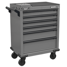 Sealey APMWS2 Superline Pro Rollcab 6 Drawer with Vice Base - Grey/Black