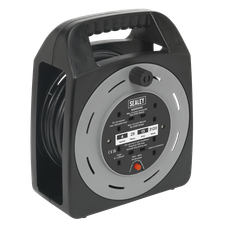 Sealey BCR25CB 25m Box Type Cable Reel with Thermal Trip 4 x 230V