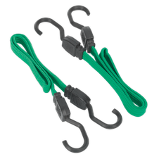 Sealey BCS16 Flat Bungee Cord Set 610mm 2pc