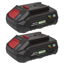 Sealey BK02 SV20 Series Power Tool Battery 20V 2Ah - Pack of 2