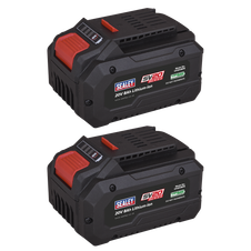 Sealey BK08 SV20 Series Power Tool Battery 20V 8Ah - Pack of 2