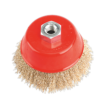 Sealey CBC100 100mm Brassed Steel Crimped Wire Cup Brush M14 x 2mm