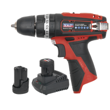 Sealey CP1201KIT SV12 Series 10mm Cordless Combi Drill Kit 12V 2Ah - 2 Batteries