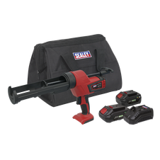 Sealey CP20VCGKIT SV20 Series 310ml Cordless Caulking Gun Kit 20V - 2 Batteries