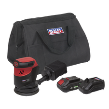 Sealey CP20VOSKIT1 SV20 Series 125mm Cordless Orbital Palm Sander 20V 2Ah