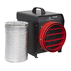 Sealey DEH10001 Industrial Fan Heater with Ducting 10kW/400V
