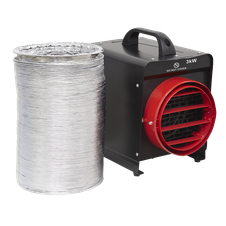Sealey DEH3001 Industrial Fan Heater with Ducting 3kW/230V