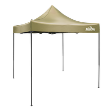 Dellonda DG126 Premium 2x2m Pop-Up Gazebo, Heavy Duty, PVC Coated, Water-Resistant Fabric, Supplied with Carry Bag, Rope, Stakes & Weight Bags - Beige Canopy
