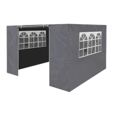 Dellonda DG145 Premium Side Walls/Doors/Windows for Gazebo/Marquee, Fits 2 x 2m Models - Grey