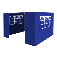 Dellonda DG147 Premium Gazebo/Marquee Side Walls/Doors/Windows, Fits 3 x 3m Models - Blue