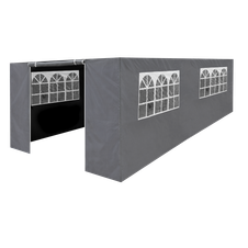 Dellonda DG157 Premium Side Walls/Doors/Windows for Gazebo/Marquee, Fits 3 x 6m Models - Grey