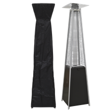 Dellonda DG224 Pyramid Gas Patio Heater 13kW for Commercial & Domestic Use, Supplied with Cover, Black
