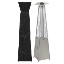 Dellonda DG225 Pyramid Gas Patio Heater 13kW for Commercial & Domestic Use, Stainless Steel, Supplied with Cover