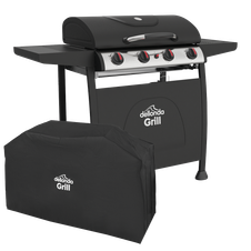 Dellonda DG229 4 Burner Gas BBQ Grill with Piezo Ignition, Thermometer & Cover