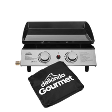 Dellonda DG232 2 Burner Portable Gas Plancha & Cover