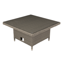 Dellonda DG73 Chester Rattan Wicker Adjustable-Height Outdoor Dining Table
