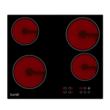 Baridi DH131 Integrated Ceramic Hob with 4 Cooking Zones 60cm - Black Glass