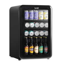 Baridi DH222 Retro Style Undercounter Drinks, Beer & Wine Fridge 70L - Black