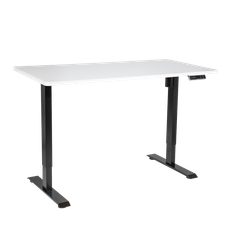Dellonda DH244 White Electric Height Adjustable Standing Desk with Memory, Quiet, 1400x700mm