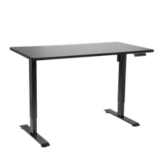Dellonda DH245 Black Electric Height Adjustable Standing Desk with Memory, Quiet, 1400x700mm
