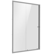 Baridi DH292 Sliding Shower Door 1000 x 1850mm, 6mm Tempered Glass, Reversible - Chrome