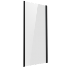 Baridi DH297 Side Panel for Sliding Shower Doors, 6mm Tempered Glass - Black