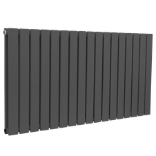 Baridi DH342 Horizontal Radiator Contemporary Double Flat Panel Design 600 x 1190mm – Anthracite