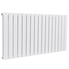 Baridi DH352 Horizontal Radiator Contemporary Double Flat Panel Design 600 x 1190mm - White