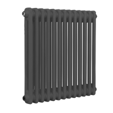 Baridi DH357 Horizontal Traditional 2 Column Radiator 600 x 607mm - Anthracite