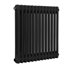 Baridi DH362 Horizontal Traditional 2 Column Radiator 600 x 607mm - Black