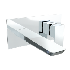 Baridi DH396 Wall Mounting Basin Mixer Tap, Square - Chrome
