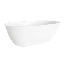 Baridi DH418 Double-Ended Slim Rim Bath with Overflow System 170cm - Gloss White